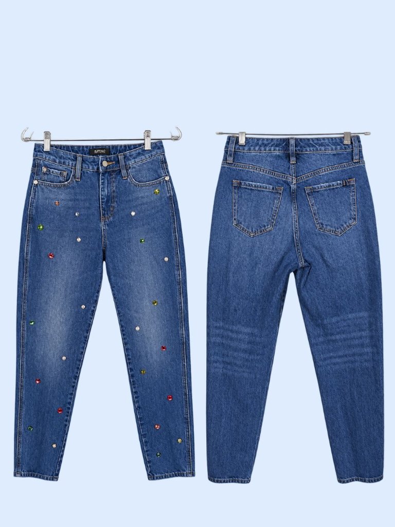 Buffalo David Bitton High Rise Bl15119 Girlfriend Relaxed Women Jeans 25 Sz 2 — image 2 of 8